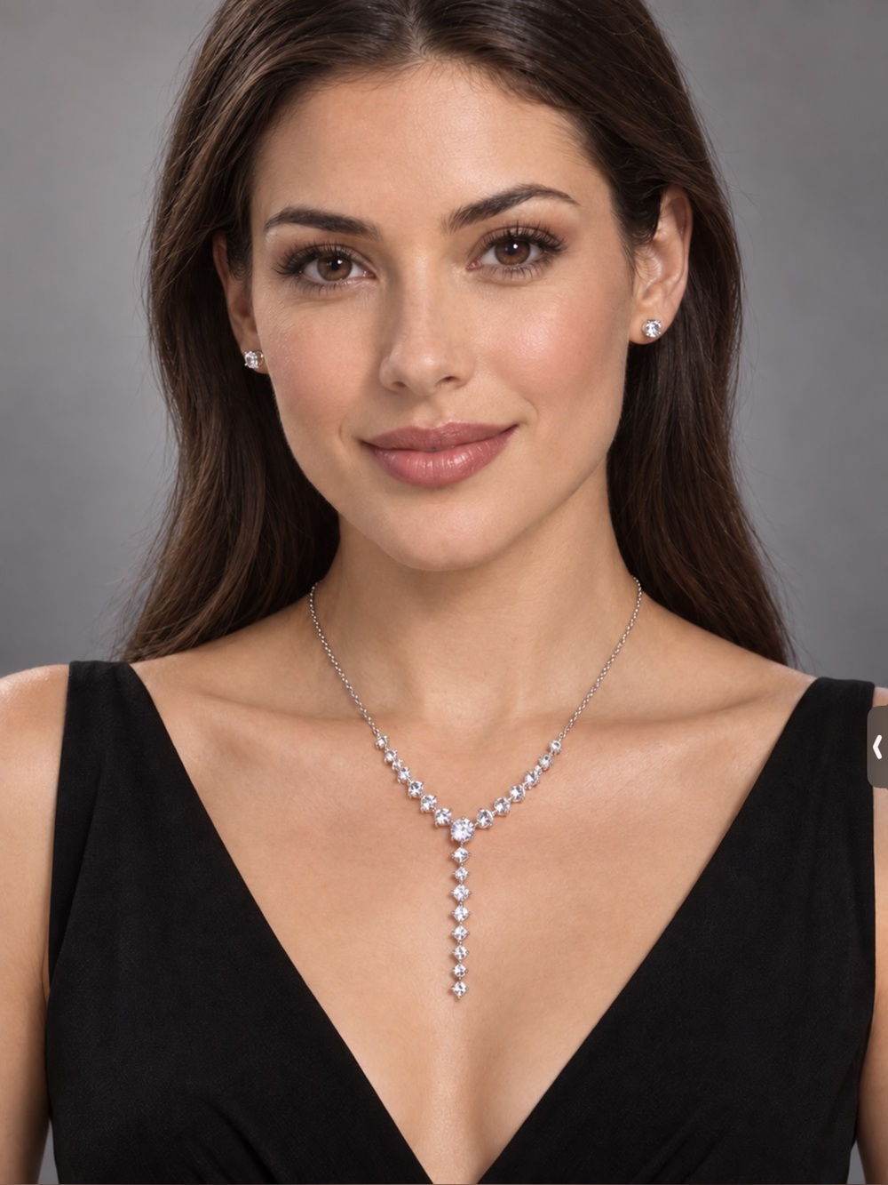 Crystal Y-Drop Necklace
